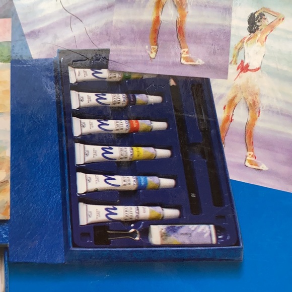 NEW kids Watercolor art kit Studio Book w/paint educational learn how to paint - Picture 3 of 9